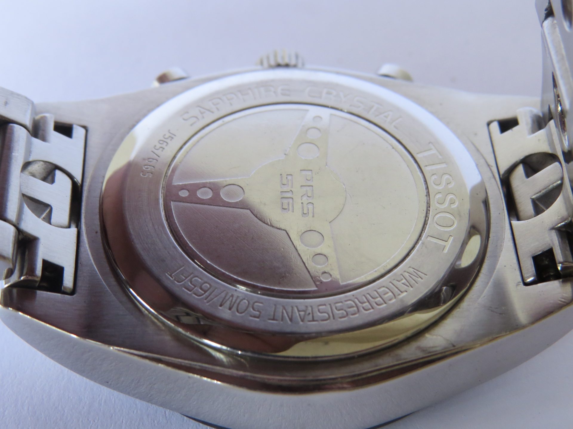 IMG_3544 Pre Owned Swiss TISSOT PRS 516 Quartz Chorono watch for Men I TACHEMETERE I Polished I 40 mm Case Dia I Neat Condition I : Model No. J565/665 - OKM JA 13431 : B8046 - Image 8