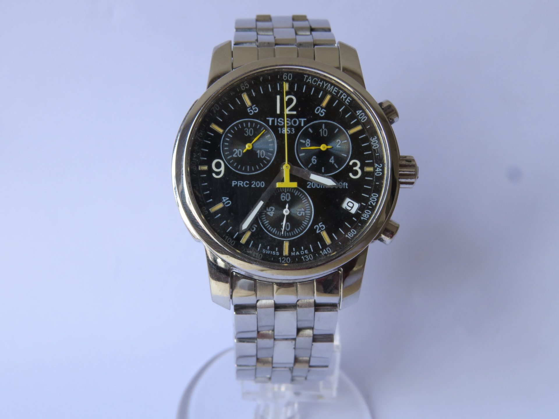 Pre Owned Swiss TISSOT PRS 516 Quartz Choronograph watch for Men I Polished I 40 mm Case Dia I Neat Condition I No Scratches I Model No. T 461 SKM BA 80237 Pre Owned Swiss TISSOT PRS 516 Quartz Choronograph watch for Men I Polished I 40 mm Case Dia I Neat Condition I No Scratches I Model No. T 461 SKM BA 80237