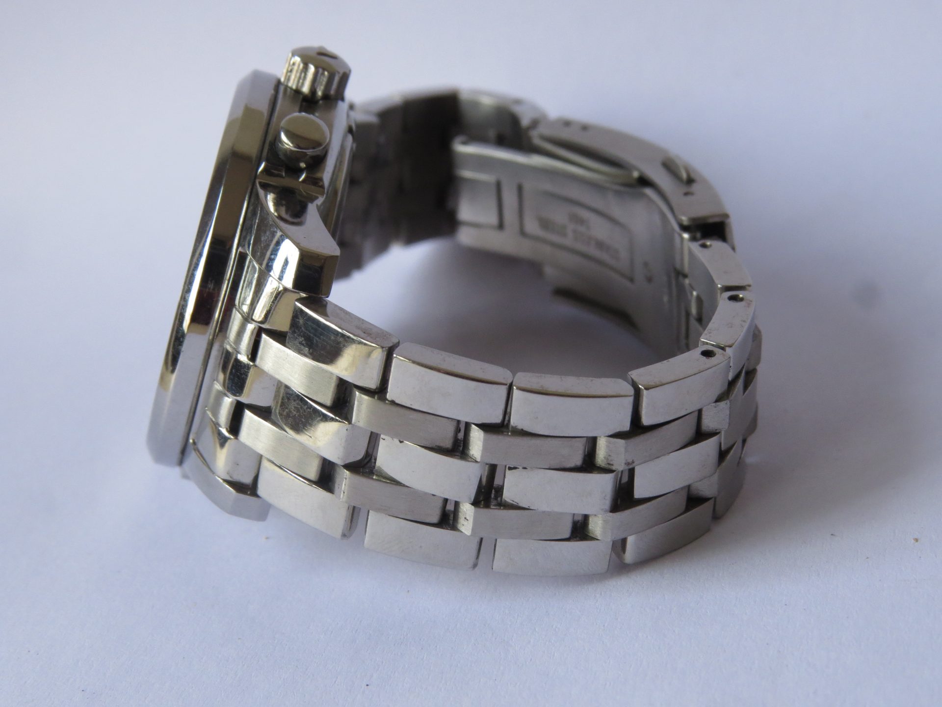 IMG_3673 Pre Owned Swiss TISSOT PRC 200 Quartz Choronograph watch for Men I Polished I 40 mm Case Dia I Neat Condition I No Scratches I Model No. T 461 SKM BA 80237 : B9013 - Image 6