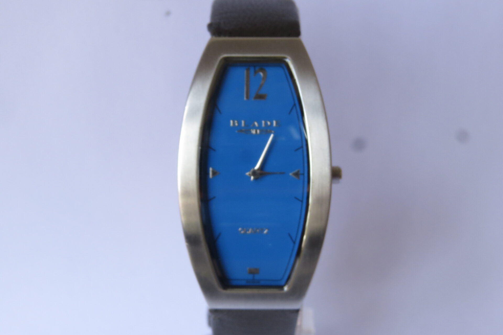 IMG_6232 New Swiss Precition BLADE Quartz wrist watch for Women I Beautiful Model I 35 x 50 mm Case Dia I Oval Shape Blue Dial I Model No. 2054LSS- B1606 - Image 2