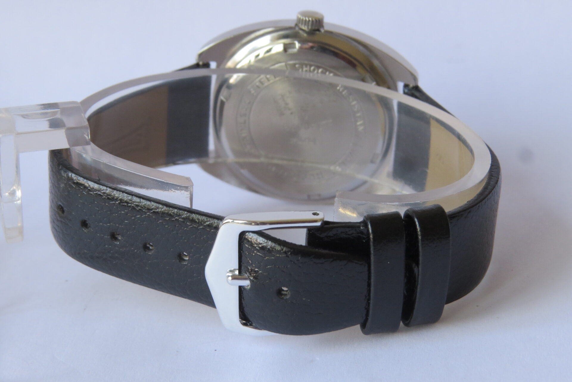 IMG_5828 Vintage HMT Avinash 17 Jewels Hand Winding Mechanical Wrist Watch Men - 35 mm Black Dial : Model. 130277 : B1625 - Image 7