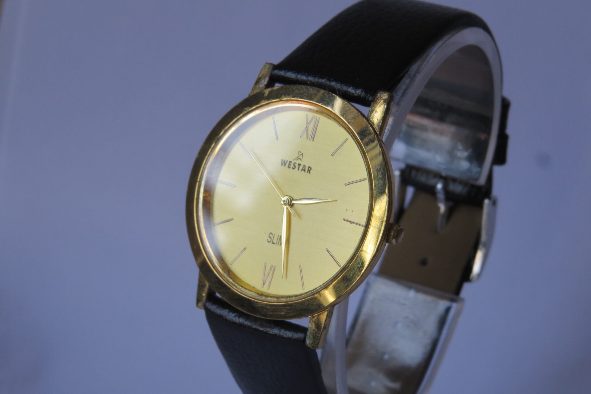 IMG_5840 Pre Owned Japan WESTAR Quartz leather strap Unisex Watch I Leather Strap : Neat Condition : Case Dia 33 MM : Model No. SC - 7431 I B627 - Image 3