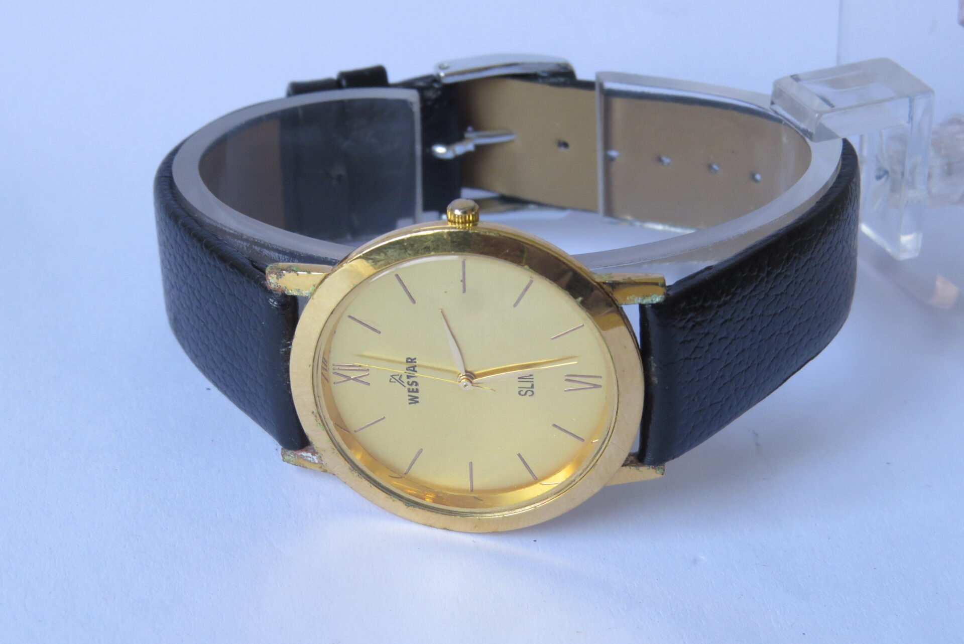 IMG_5842 Pre Owned Japan WESTAR Quartz leather strap Unisex Watch I Leather Strap : Neat Condition : Case Dia 33 MM : Model No. SC - 7431 I B627 - Image 5
