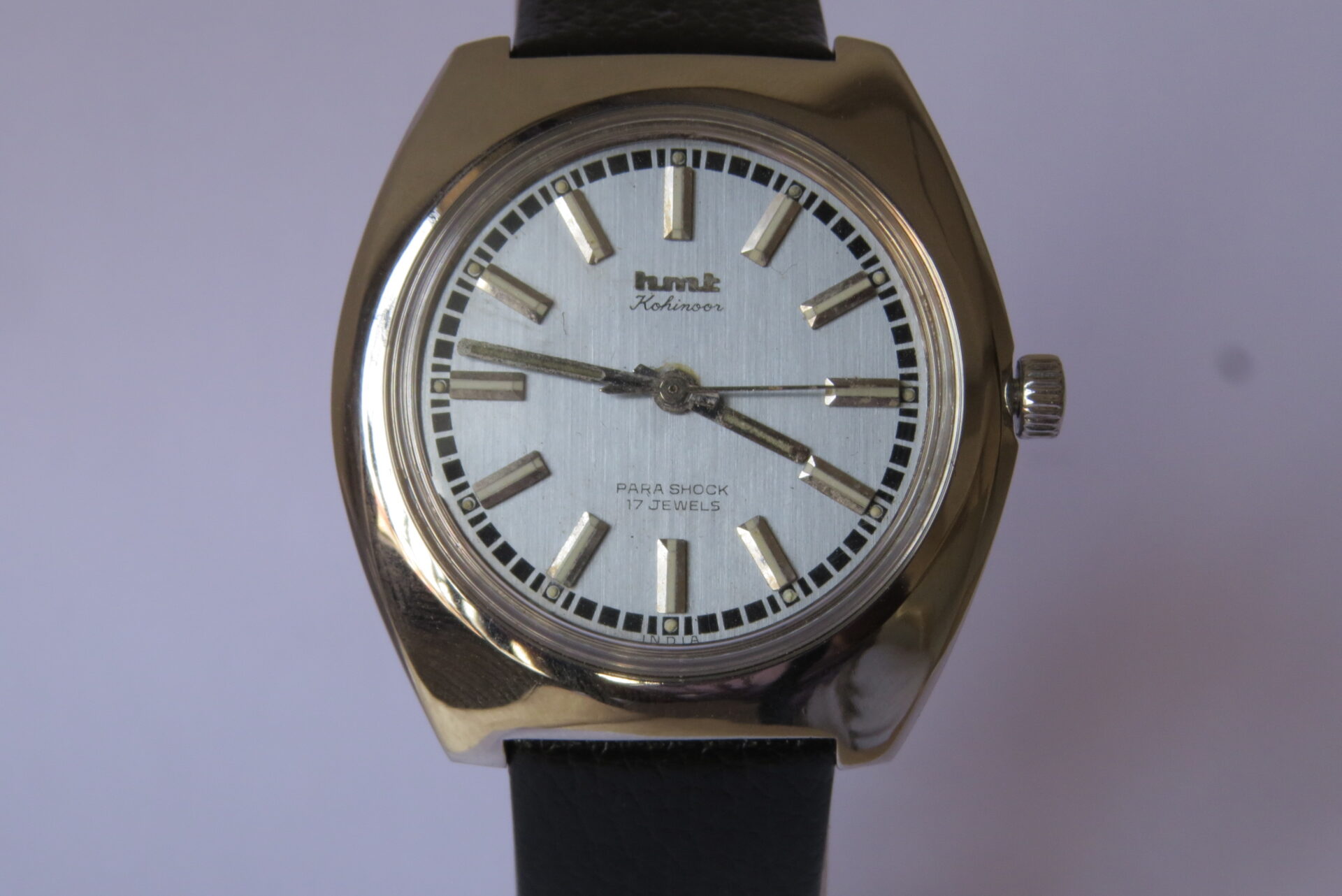 IMG_5855 Vintage HMT Kohinoor 17 Jewels Hand Winding Mechanical Wrist Watch Men - 35 mm Metalic White Dial : Model. 130277 : B1629 - Image 2