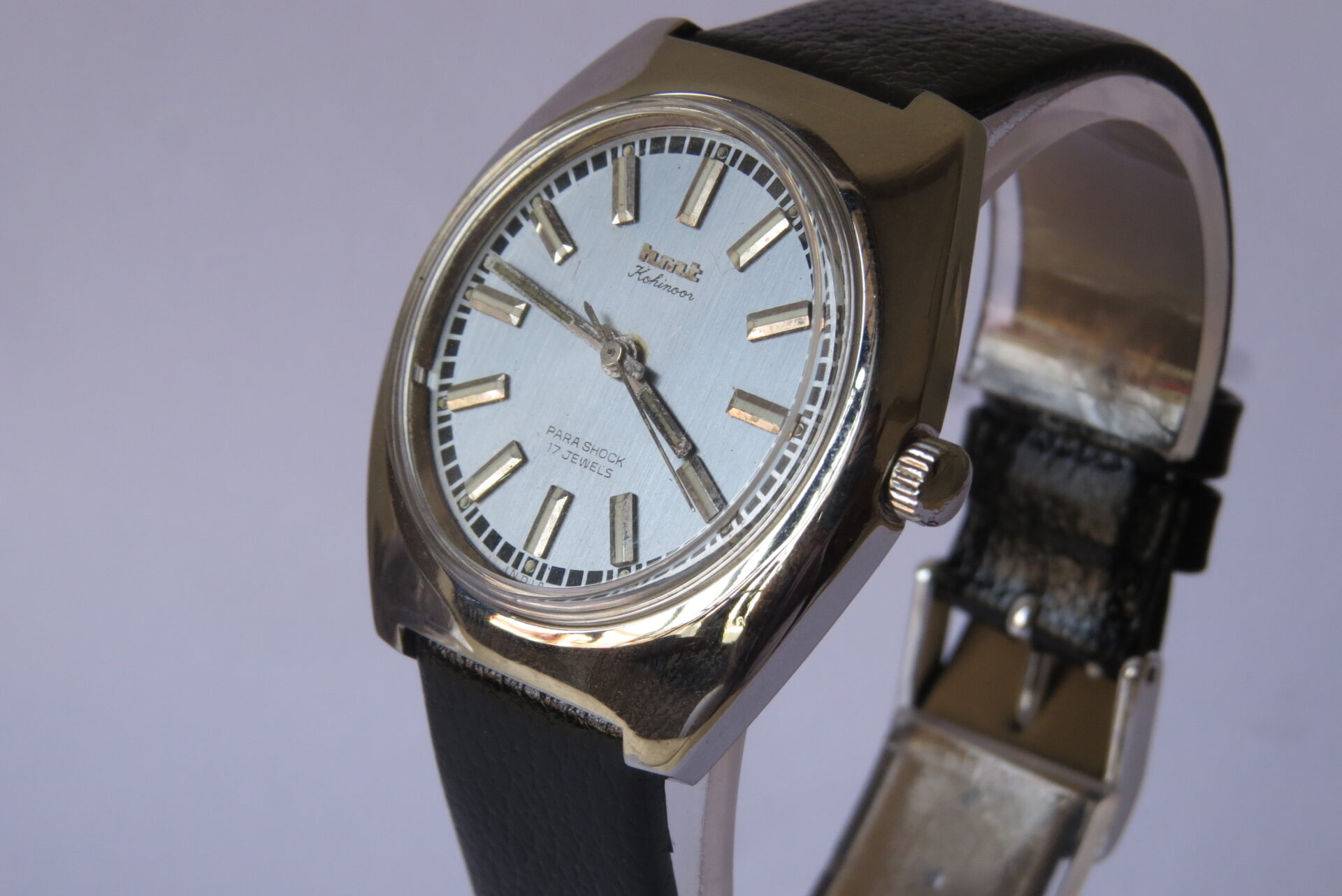 IMG_5856 Vintage HMT Kohinoor 17 Jewels Hand Winding Mechanical Wrist Watch Men - 35 mm Metalic White Dial : Model. 130277 : B1629 - Image 3