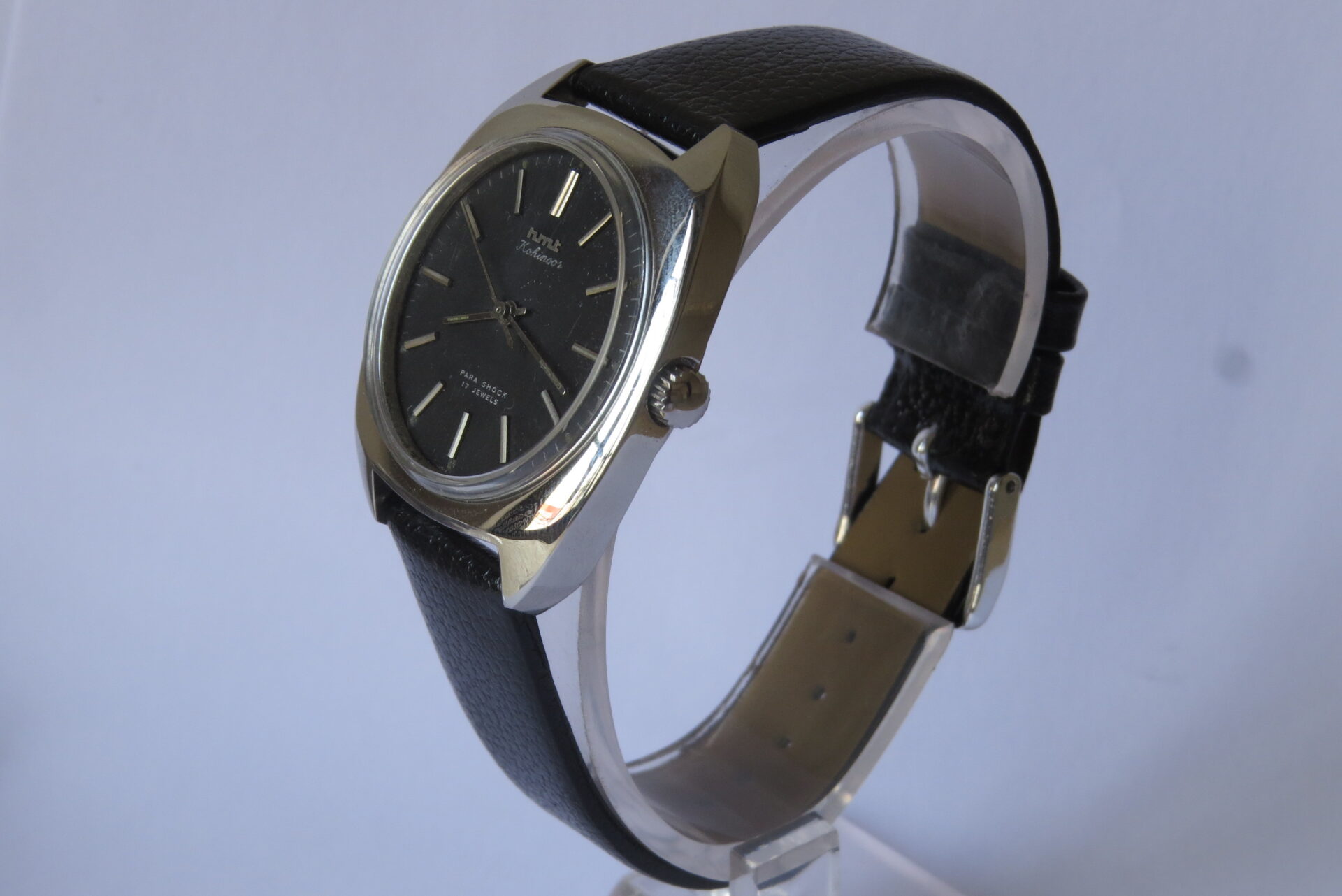 IMG_5865 Vintage HMT Avinash 17 Jewels Hand Winding Mechanical Wrist Watch Men - 35 mm Black Dial : Model. 130277 : B1631 - Image 3