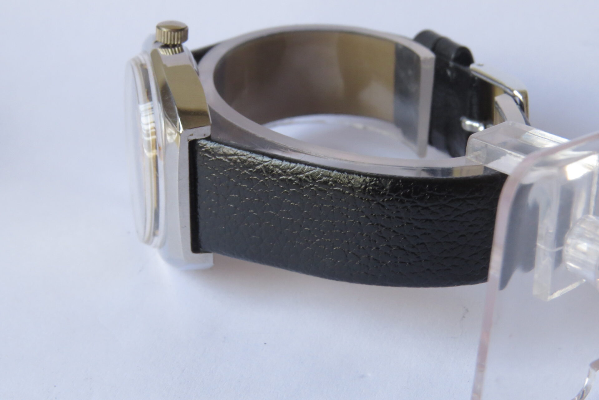 IMG_5879 Vintage HMT Deepak 17 Jewels Hand Winding Mechanical Wrist Watch Men - 35 mm Golden Dial : Model. 130277 : B1632 - Image 5