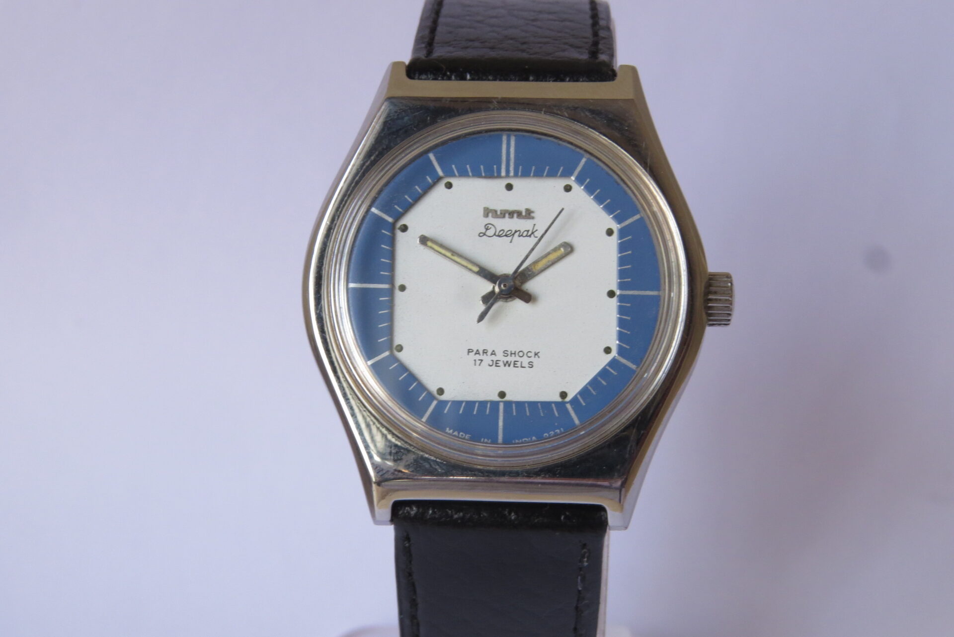 IMG_5889 Vintage HMT Deepak 17 Jewels Hand Winding Mechanical Wrist Watch Men - 35 mm White Dial : Model. 130277 : B1634 - Image 2