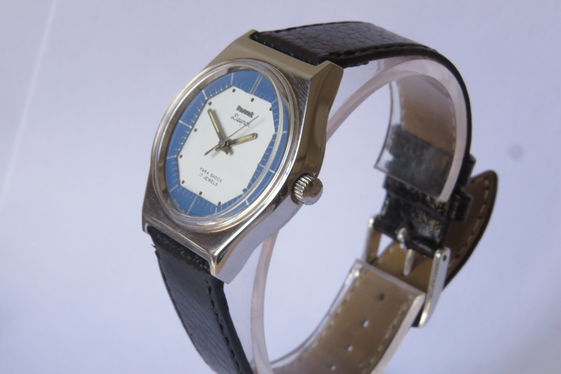 IMG_5890 Vintage HMT Deepak 17 Jewels Hand Winding Mechanical Wrist Watch Men - 35 mm White Dial : Model. 130277 : B1634 - Image 3