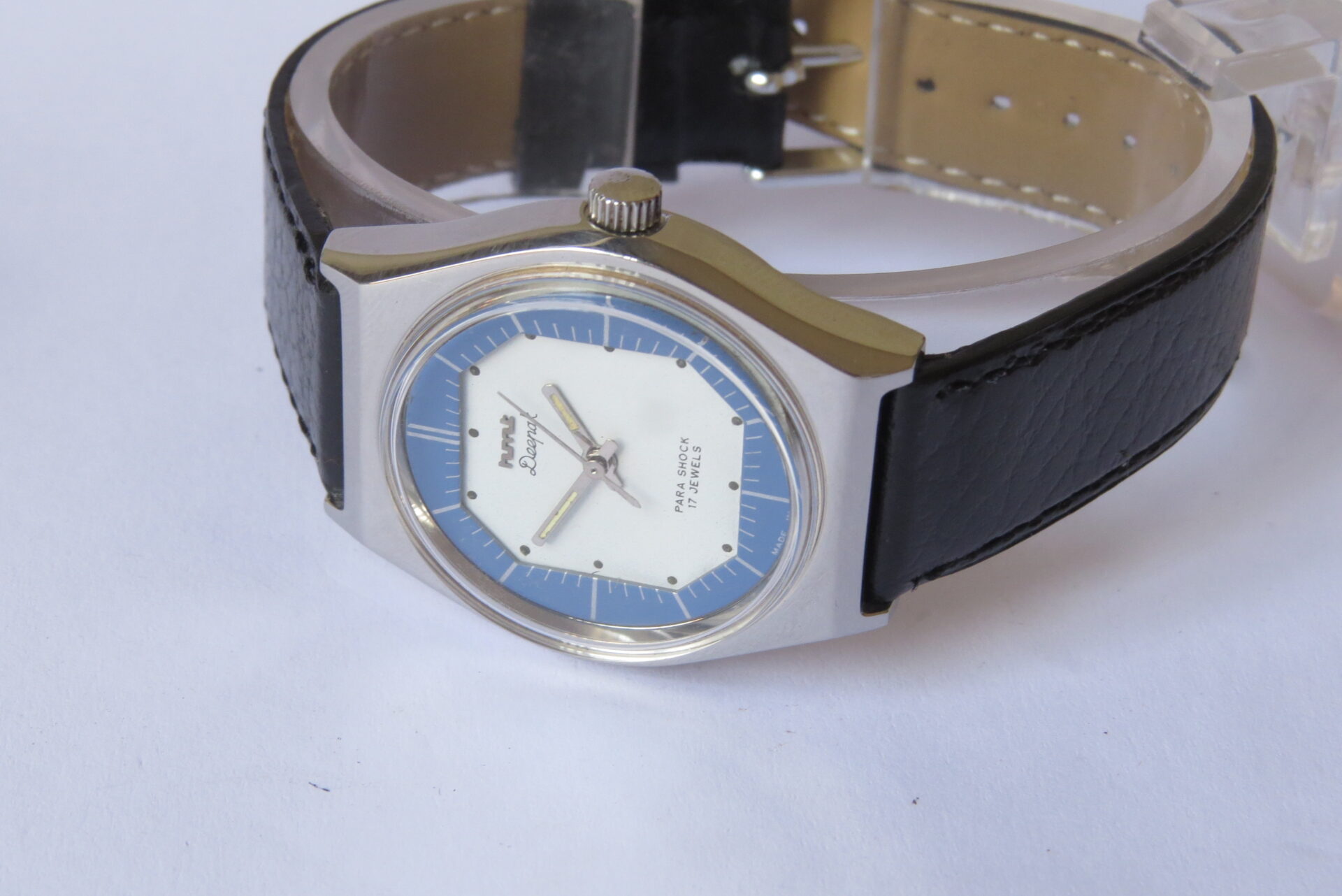 IMG_5891 Vintage HMT Deepak 17 Jewels Hand Winding Mechanical Wrist Watch Men - 35 mm White Dial : Model. 130277 : B1634 - Image 4