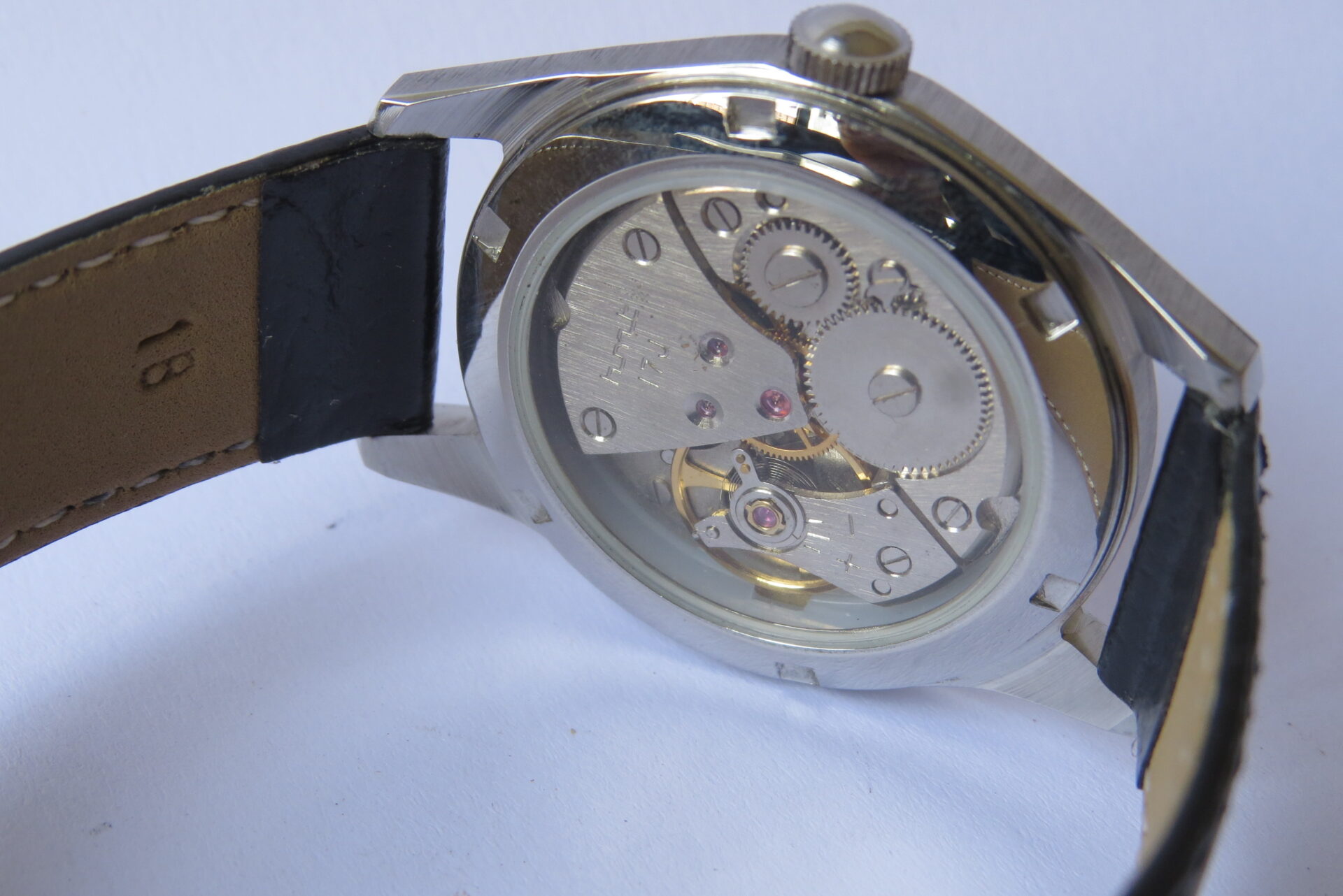 IMG_6342 Exhibition Case Back – Transparent Stainless Steel Replacement Case Back for HMT Janata Mechanical Watch - Image 1