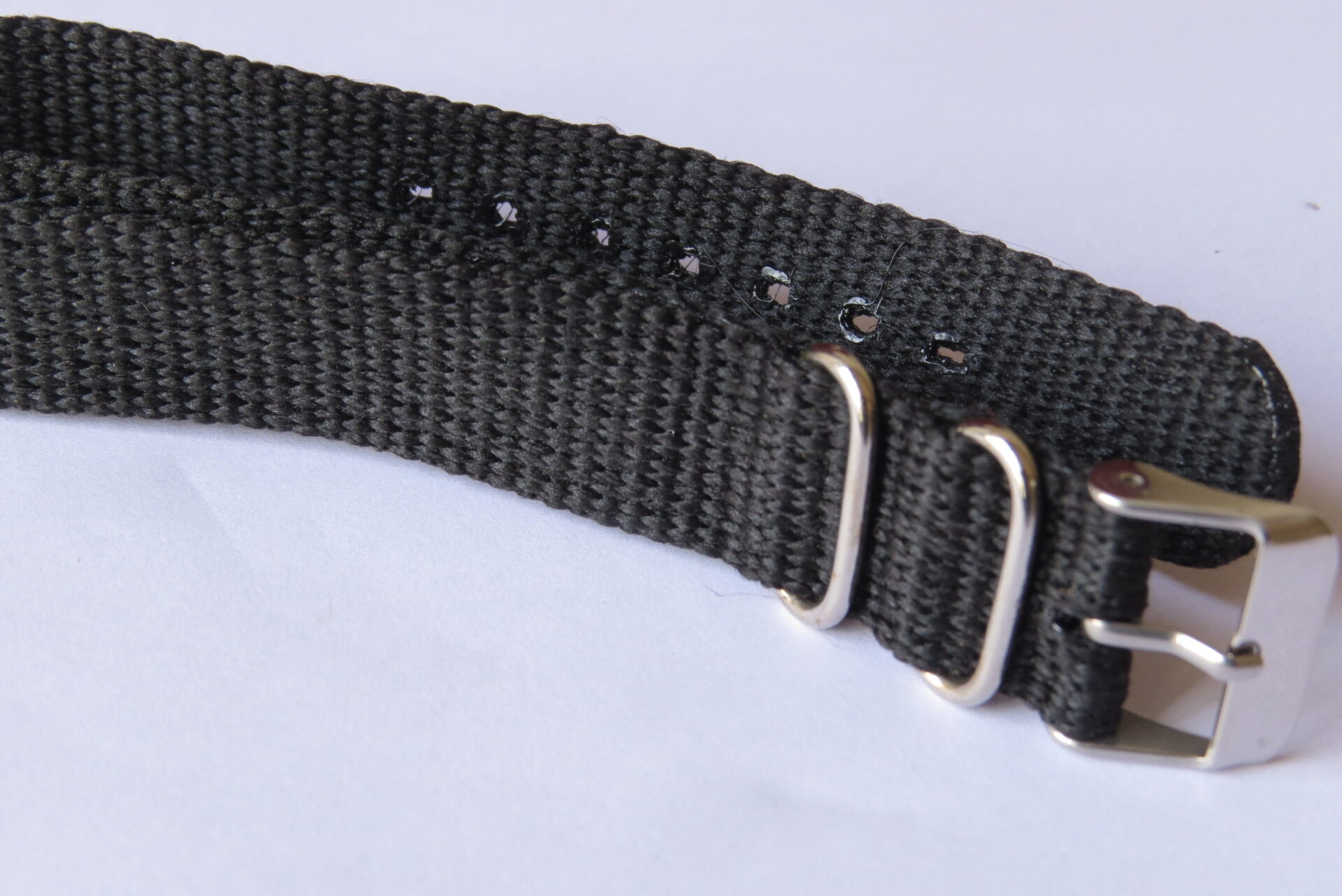 IMG_6406 Classic Black Nylon NATO Watch Strap – Military Style Replacement Watch Band - 18 MM - Image 3