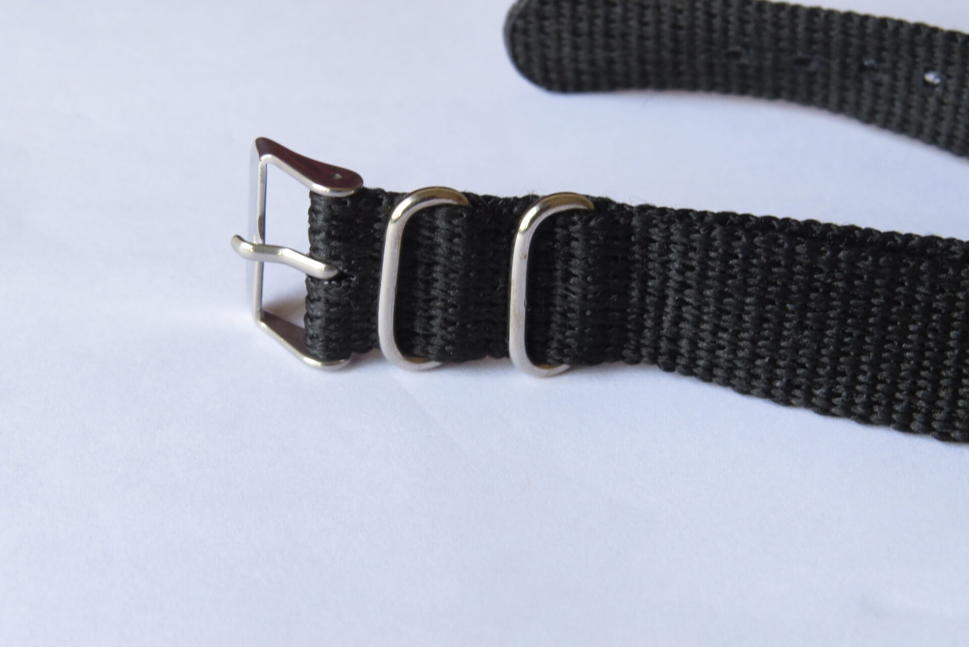 IMG_6408 Classic Black Nylon NATO Watch Strap – Military Style Replacement Watch Band - 18 MM - Image 4