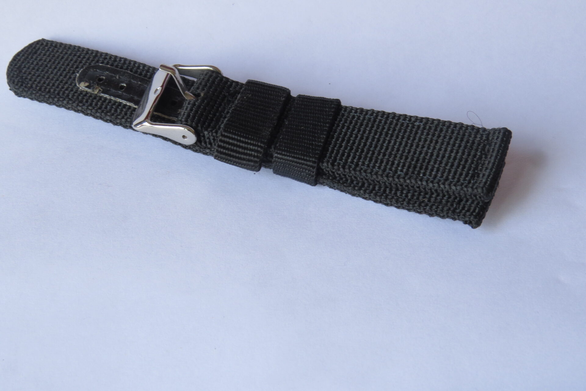 IMG_6419 Classic Black Nylon Watch Strap – Heavy-Duty Replacement Watch Band - 18 MM - Image 2